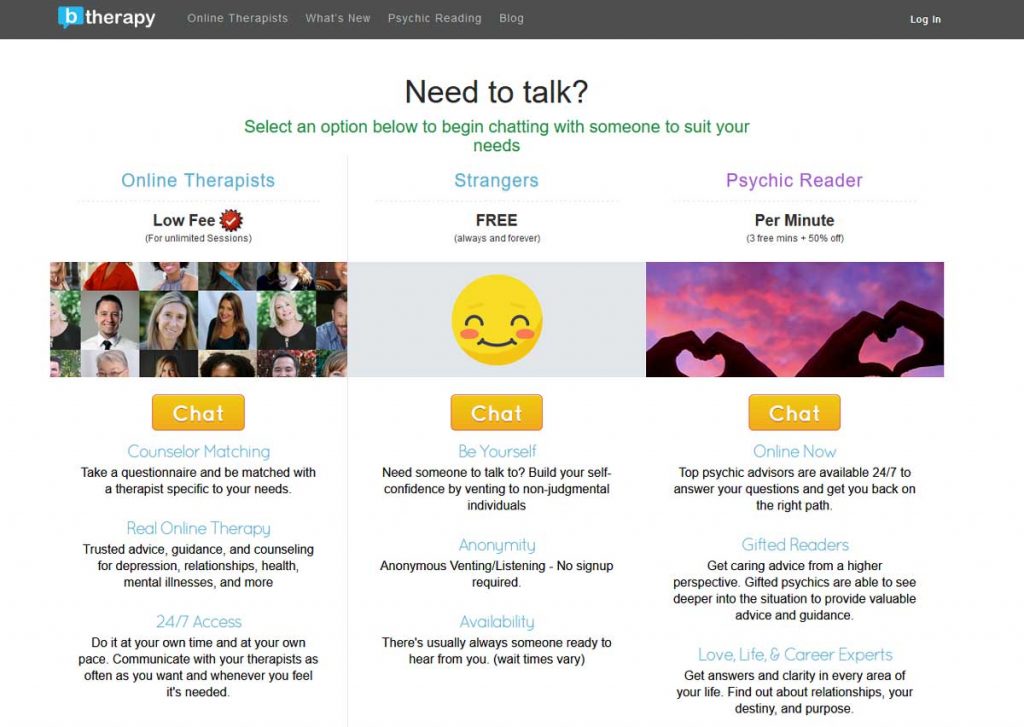 Online help for depression chat free