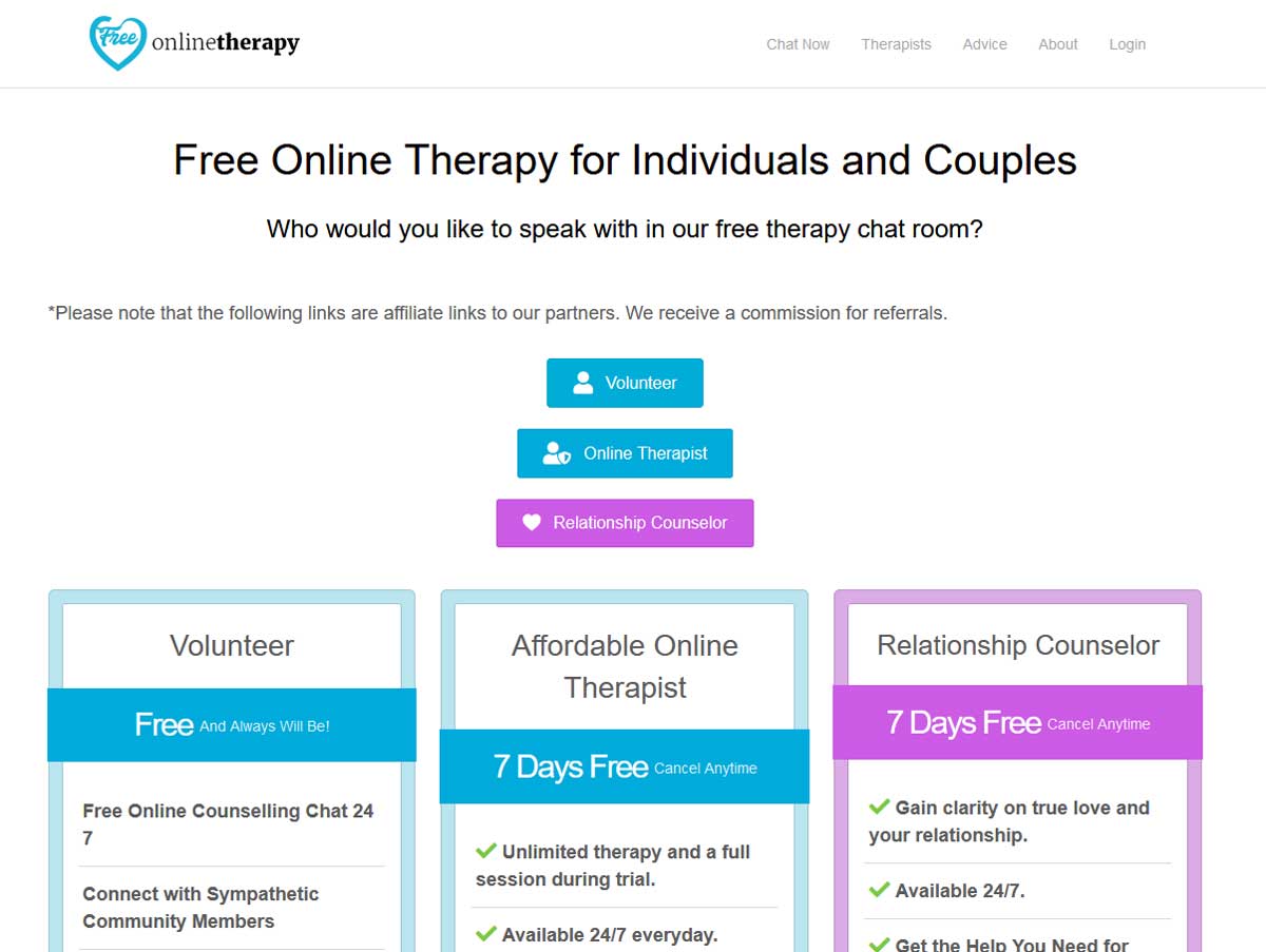 how can i talk to a therapist for free