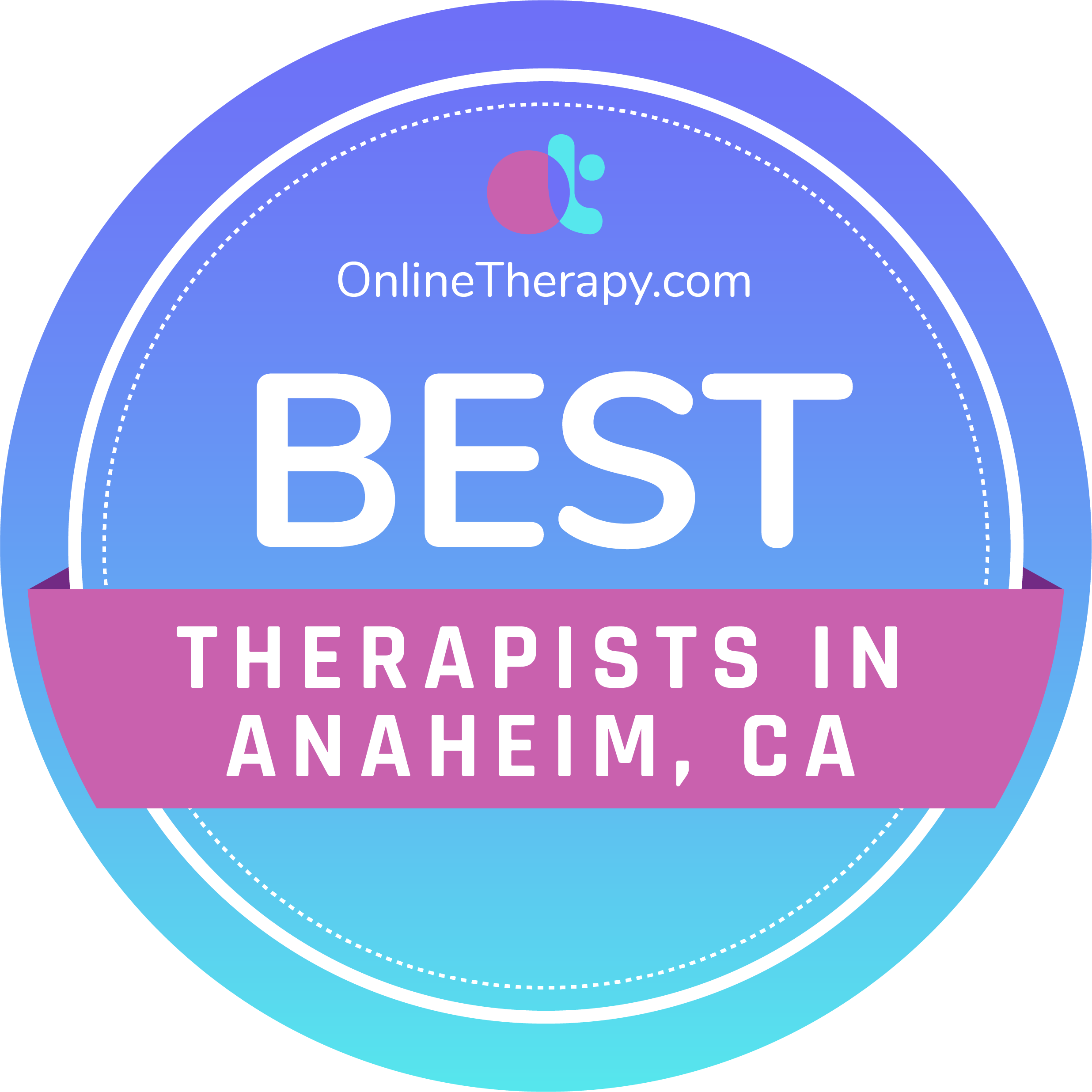 best therapists in Anaheim badge