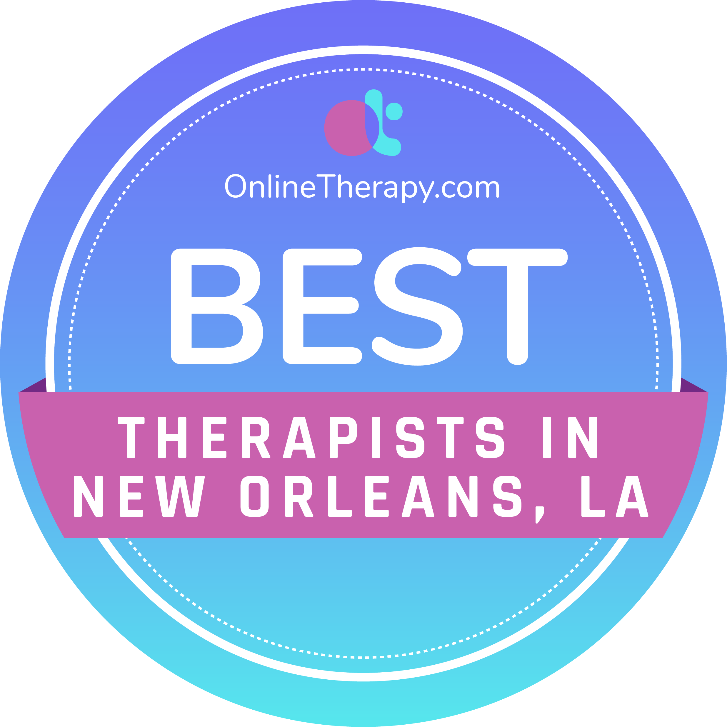 best therapists in New Orleans badge
