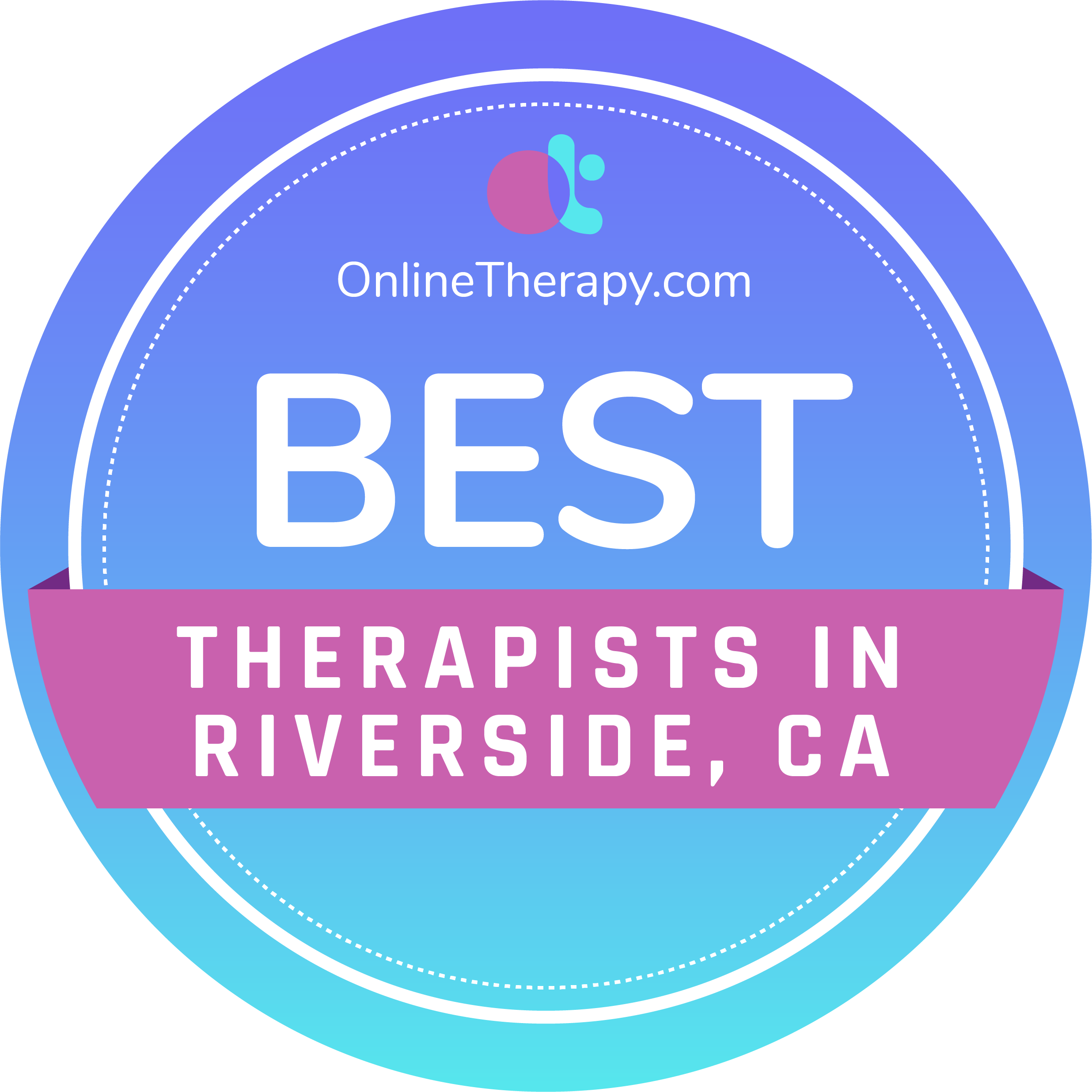 best therapists in Riverside badge