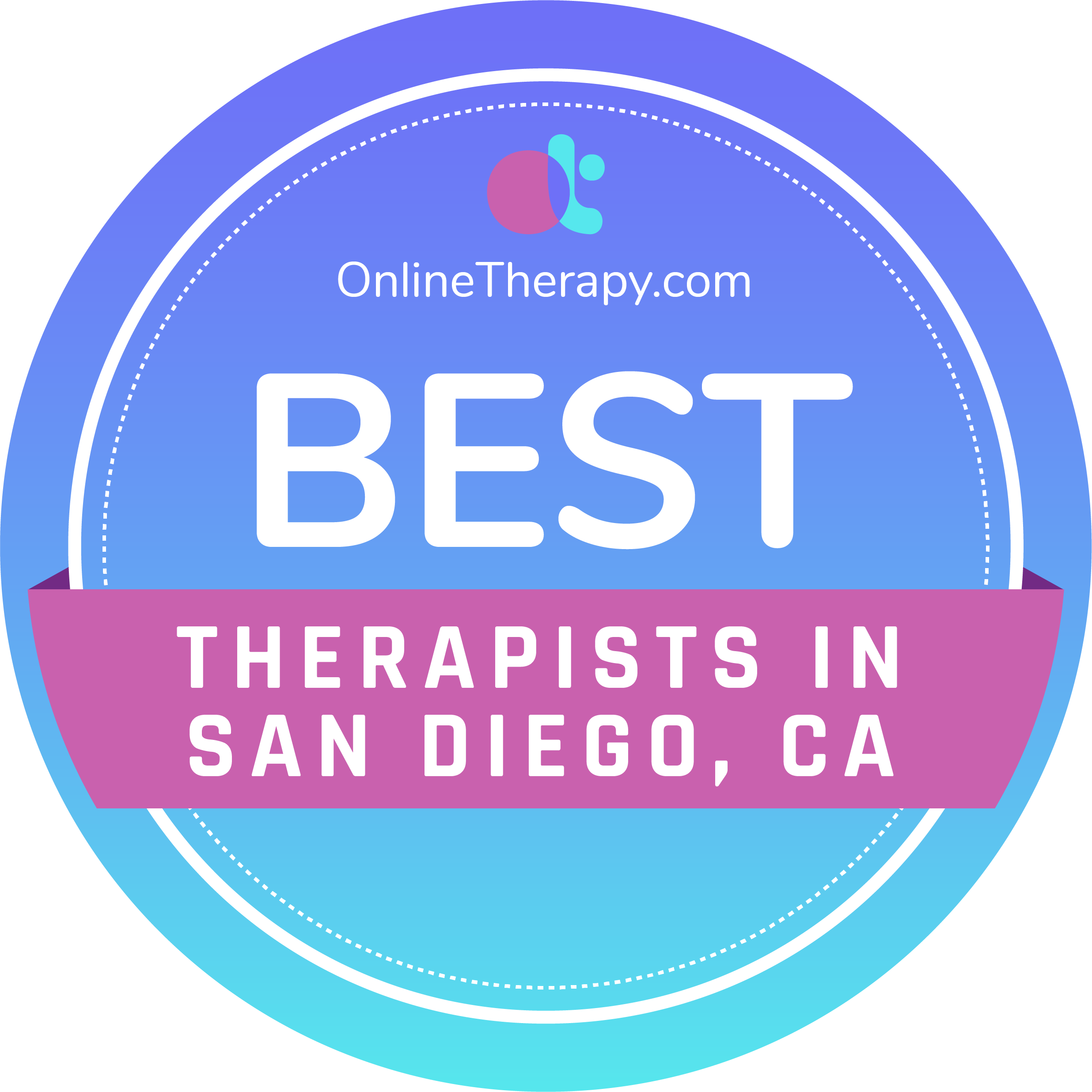 best therapists in San Diego badge